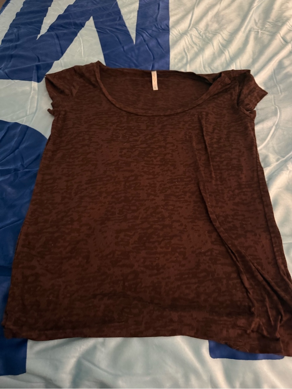 Rue21 brown semi sheer brown cap sleeve Tee-XL